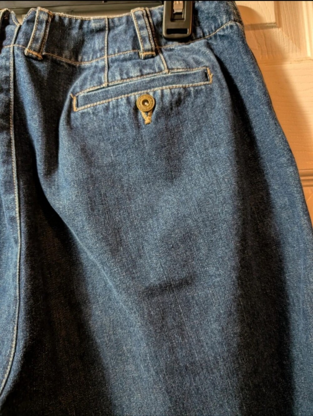 Vintage 90s Y2K Liz Claiborne LizWear Cropped Wide Leg Jeans Women’s Blue Denim - Picture 10 of 16
